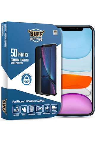Buff Apple Uyumlu iPhone 11 Pro Max/Xs Max 5D Privacy Ekran Koruyucu (397970199)