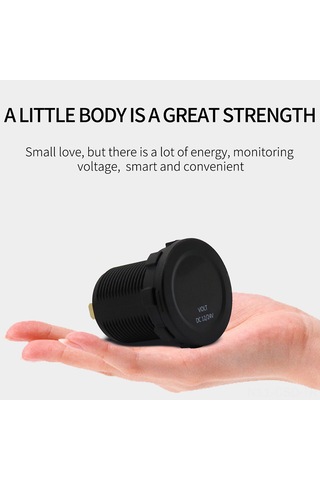 Samdoo 12/24v Renkli Led Voltmetre - Su Geçirmez, Alarmlı, Araç Ve Tekneler İçin