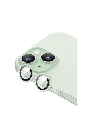 Apple iPhone 15 Uyumlu Plus Benks King Kong Corning Kamera Lens Koruyucu Yeşil