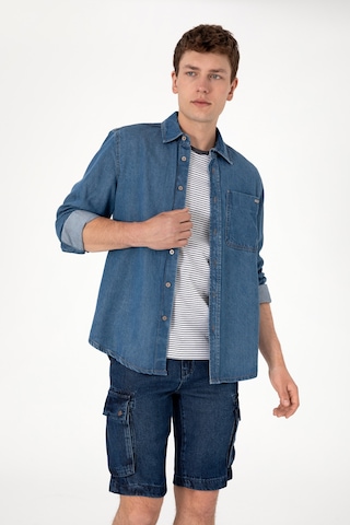 U.s. Polo Assn. Erkek Mavi Gömlek Jean 50304388-dn0022 Mavi