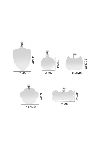 Two Trees Pet Kimlik Etiketi Dıy Lazer Gravür İçin Paslanmaz