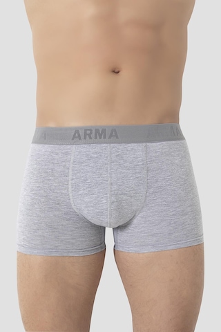 Arma Yıldız 3'lü Gri Erkek Boxer Likralı Esnek Kumaş Gri