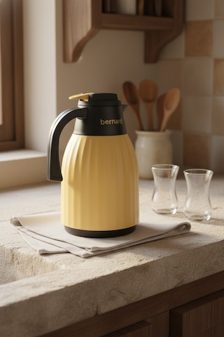 Bernardo Elantra Cam Termos 1 Litre Hardal Sarı