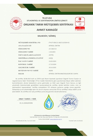 2 Lt Natürel Birinci Zeytinyağı 2025/26 Oliveart Soğuk Sıkım Filtresiz