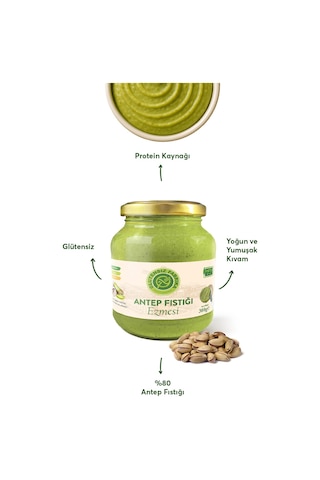 Glutensiz Fabrika Glutensiz Antep Fıstığı Ezmesi 300 G