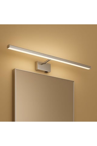 Kanarya 40 Cm 8w Led Ayna & Resim Apliği Krom 4200k Gün Işığı, 720 Lümen, Ip45 Su Korumalı, 64w Eşdeğer, Açma/kapama Anahtarlı, 220v Modern Duvar Aydınlatma Armatürü Açık