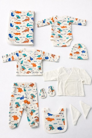 For My Baby 10'lu Bebek Hastane Çıkışı Zıbın Seti Bej