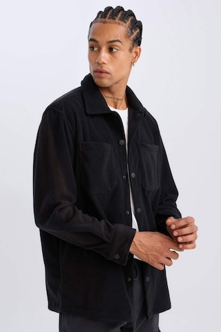 DeFacto Relax Fit Polar Uzun Kollu Siyah Gömlek A4782AX24WNBK81