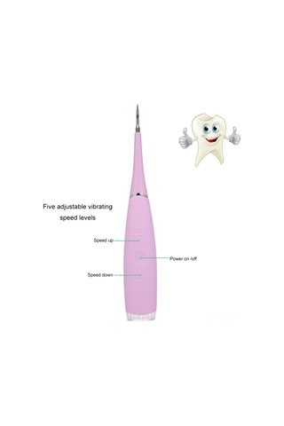 Qingmipy Ev Tipi Şarj Edilebilir Diş Taşı Temizleyici, 5 Hız Ayarlı Ultrasonik Diş Fırçası, Pembe Renk Seçeneği