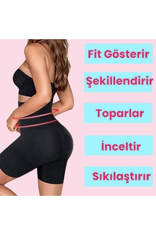Mood Agenda Kadın Yüksek Bel Basen Toparlayıcı Korse Siyah 3 Adet Siyah