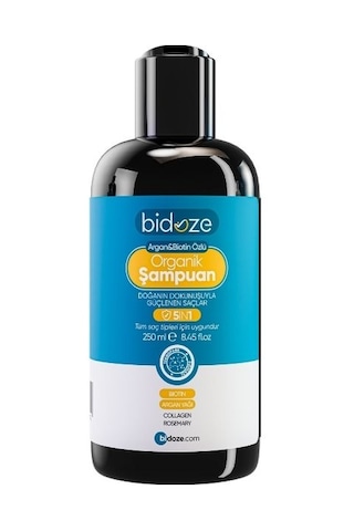 Bidoze Argan & Biotin Özlü Organik Şampuan 250 ML