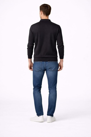 Alexandergardi Erkek Fermuarlı Sweatshirt Siyah