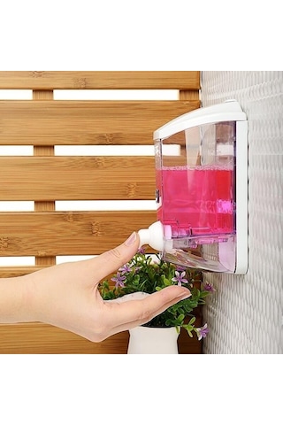 Titiz Tp-193 Hazneli Sıvı Sabunluk - Sıvı Sabun Dispenseri - Şampuan Aparatı - 400 Ml. - Şeffaf