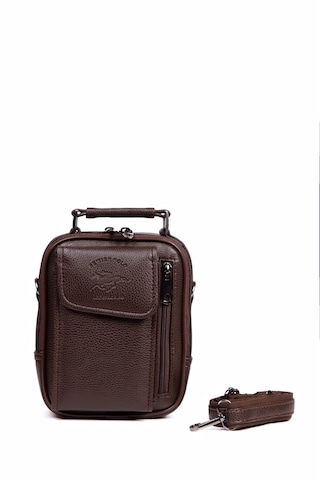 Newish Polo Postacı Kasalı Kapaklı Cepli El Çantası Küçük Boy-suni Deri Koyu Kahverengi