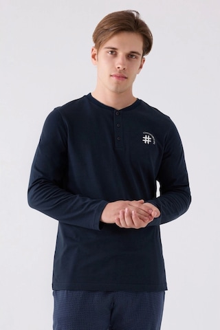 Arnetta 3166 Uzun Kollu Erkek Pijama Takımı Lacivert