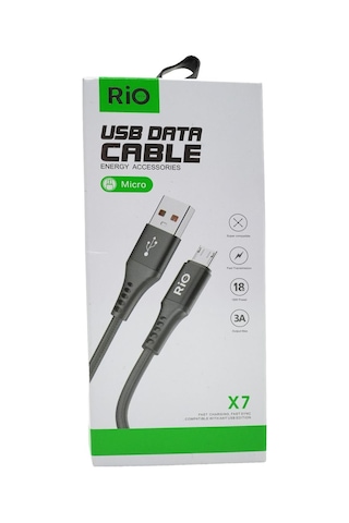 Rio X7 Mikro Usb Data Kablosu 18w Hızlı Şarj Ve Data Transfer