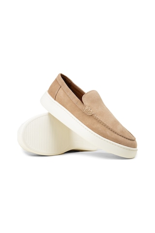 Deery Erkek Hakiki Süet Bej Loafer Ayakkabı - 04405mbeje01