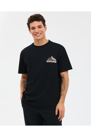 Skechers M Graphic Tee T-shirt Erkek Siyah Tshirt S2610059-3817