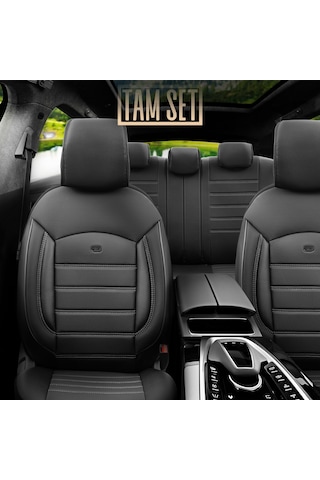 Inspire Design Premium Deri Ekstra Destekli Universal Oto Koltuk Kılıfı Tam Set