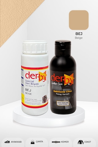 Derby Deri Mont Boyası ve Sabitleme Cilası 100 G Set