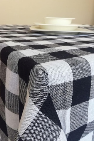 Deniz Marketim 140 X 140 Cm Siyah Yerli Masa Örtüsü Sofra Bezi Piknik Örtüsü Çok Renkli