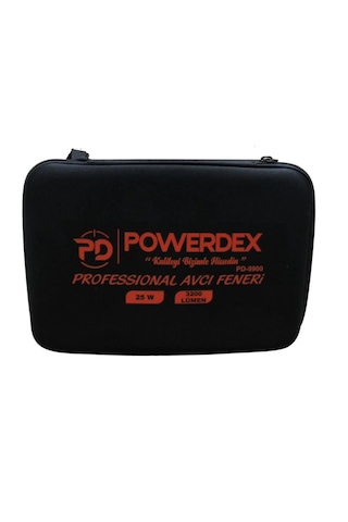 Powerdex Pd-9900 Şarj Edilebilir Pilli Profesyonel Avcı El Feneri Siyah