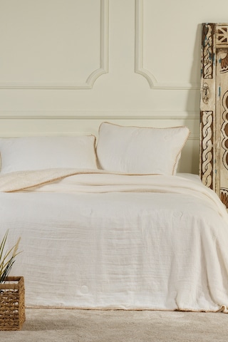 Elart Palermo Comfort Uyku Seti Çift Kişilik 3 Parça 220x240 Cm Krem Krem