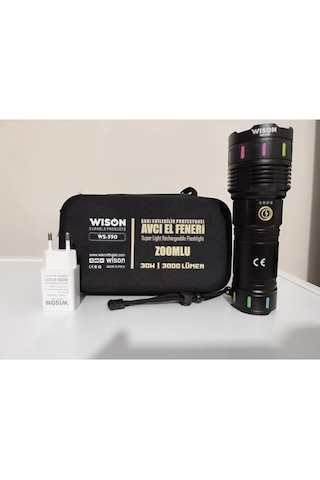 Ws-550 30w 3000 Lümen Zoomlu Profosyonel El Feneri 4801