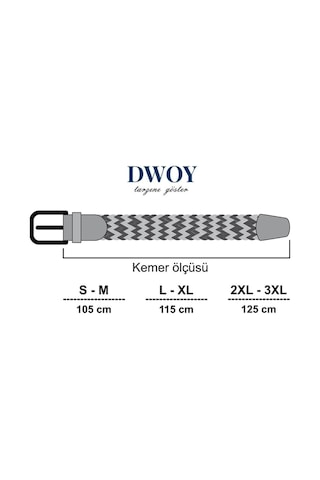 Dwoy Elastik Örgü Kemer Gri-946