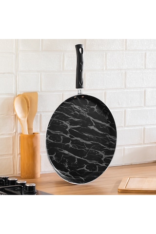 Porsima 579.0127 Granit Yanmaz Yapışmaz Tava Krep Tavası 32 Cm Siyah