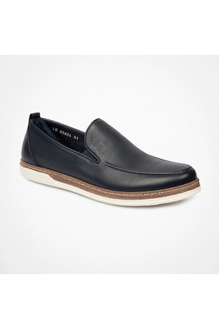 Greyder 62624 Erkek Hakiki Deri Baskılı Lastikli Casual Urban Ayakkabı Lacivert