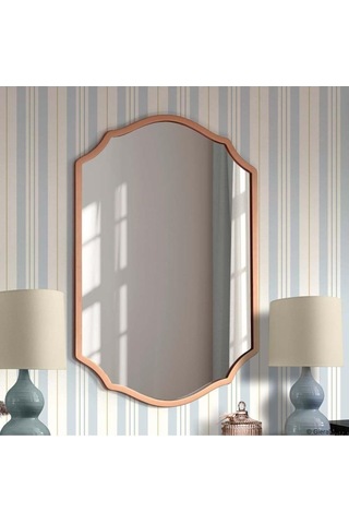 Asimetrik Duvar Aynası/düzensiz Dekor Ayna/banyo Aynası/konsol Aynası Bronz 60 X 80 Çok Renkli