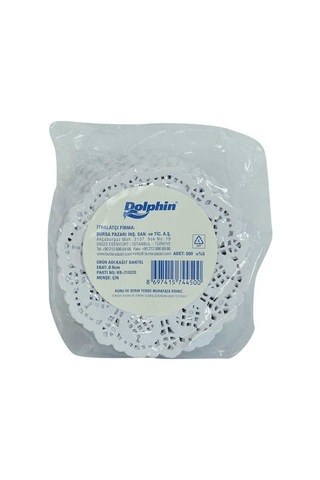 Kağıt Bardak Altlığı 9 Cm Dantel Desenli Beyaz 500 1 Paket Çok Renkli