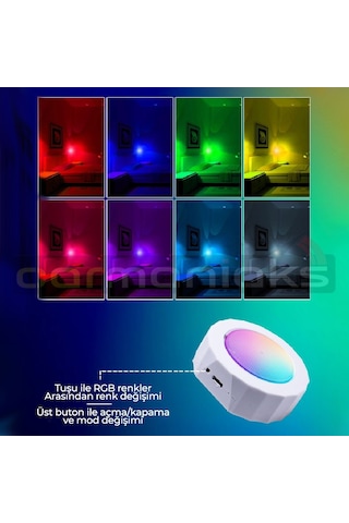 RGB Mıknatıslı Dokunmatik Led Atmosfer Lamba Çok Renkli