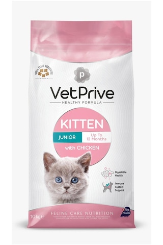Vet Prive Kitten Tavuklu Yavru Kedi Maması 10 KG Vet Prive Kitten Tavuklu Yavru Kedi Maması 10 KG
