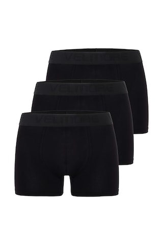 Velmore Erkek Boxer 3 Lı Kutu Yumuşak Pamuk Sıkmayan Bel Lastikli Beden S - 5xl Siyah