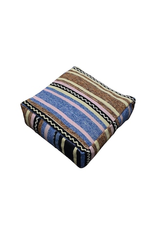 Zehra Abla Halı Yeni El Dokuma Dekoratif Puf Köşe Minderi Kırlent Kılıfı Kilim 6222