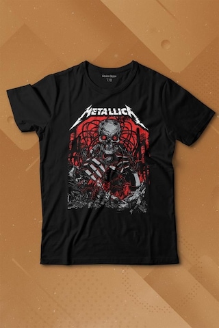 Kendim Seçtim Metallica Rock Music Metal Skull Kuru Kafa James Lars Kırk Robert Baskılı Tişört Çocuk T-shirt 001