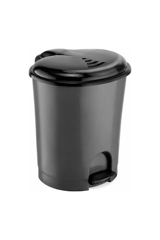 7 Litre Pedallı Çöp Kovası Kapaklı Banyo Mutfak Ofis Çöp Kutusu Siyah