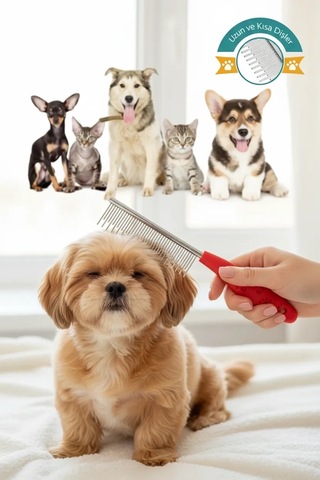 Vetinova Kedi Köpek Tek Taraflı Kıtık Açıcı Tarak