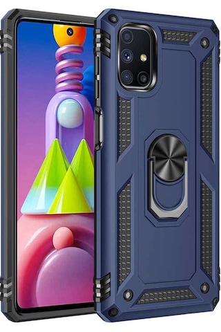 Galaxy M51 Kılıf Zore Vega Kapak Mavi