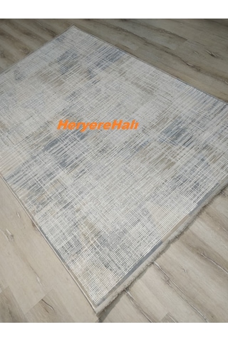 Modena Mdn 02 Cream Blue Şık Ve Modern Sıkı Dokuma Hav Toz Vermez