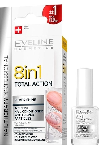 Evelıne 8 In 1 Total Action Silver Shine Nail Conditioner 12 ML