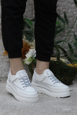 Fort Guja 24y314-8 News Fashion Gizli Dolgu Topuk Sneaker Kadın Ayakkabı Gri