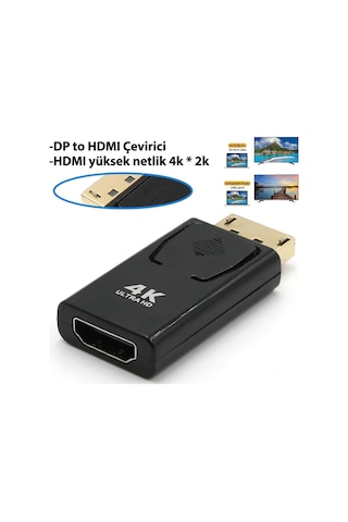 4k Displayport To Hdmı Görüntü Dönüştürücü - Displayport Erkek'ten Hdmı Dişi'ye Mini Adaptör Soket-jl-d1021k