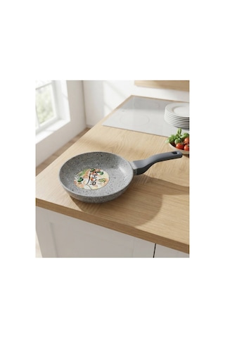 Khor Tek Saplı Tava 30 Cm Granit Gri