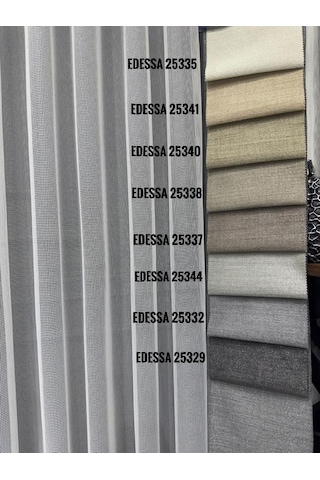 Simli Jakar Fon Perde Edessa Desen Ultra Yumuşak Kumaş Yapısı 001