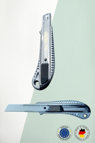 Alveta Endüstriyel Maket Bıçağı Metal Gövdeli Lutz Blades Bıçaklı Profesyonel Dayanıklı Falçata