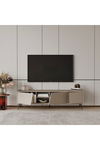 Roma 175 Cm Tv Ünitesi 100% Mdf Metal Ayak Kumtaşı