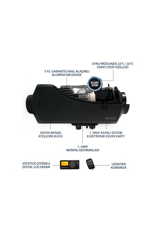 Coolman Thermon D2t 2.8kw Webasto Tipi Dizel Ortam Isıtıcı Start/stop - 12v-1015